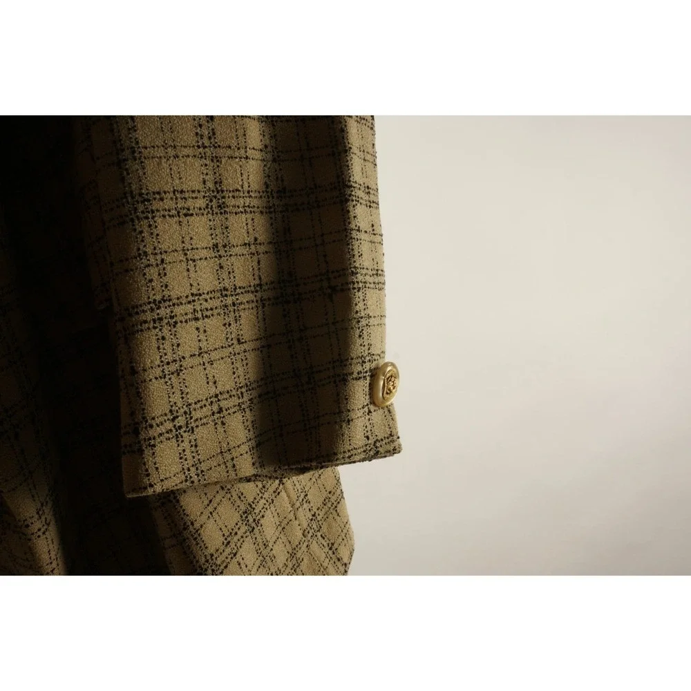 Vintage 1950s Louis Roth Atomic Fleck Check Tweed Gold Button‎ Sport Coat 39R